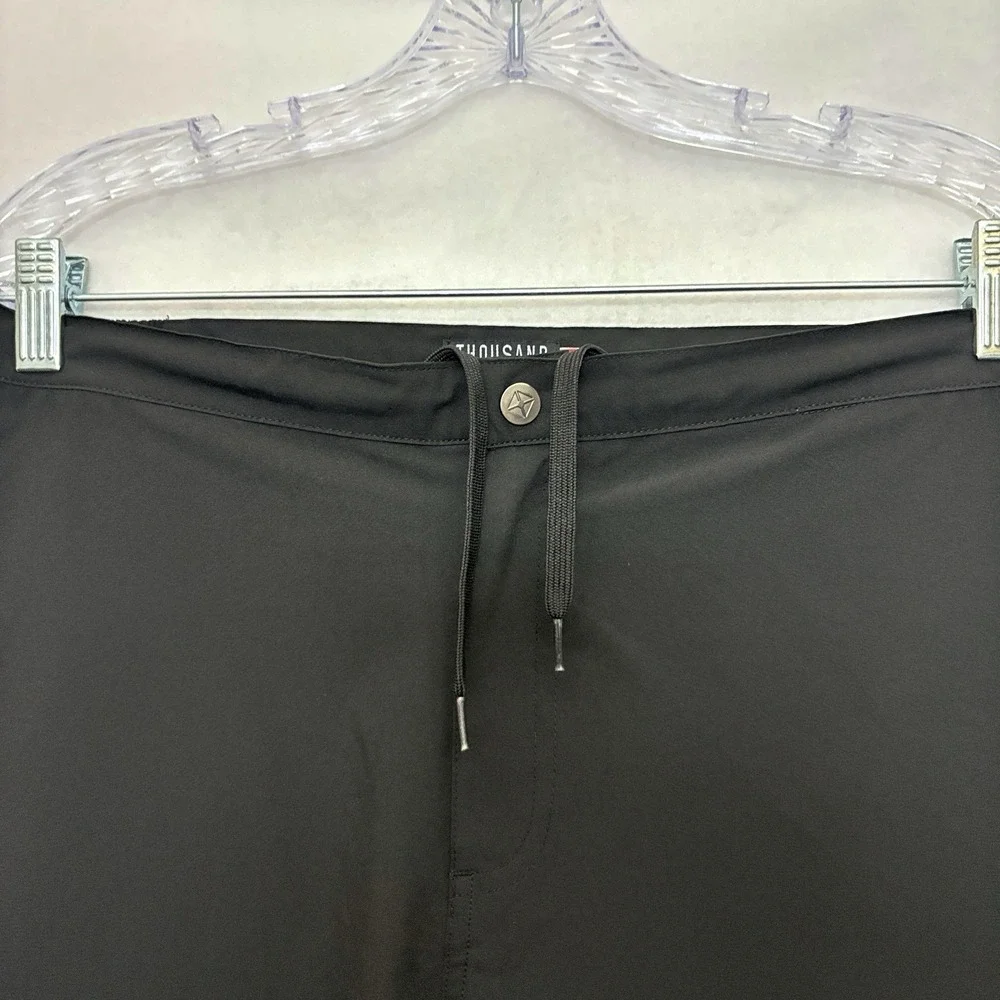 Thousand Miles All Day Shorts Men L Black Drawstring Stretch Running Performance